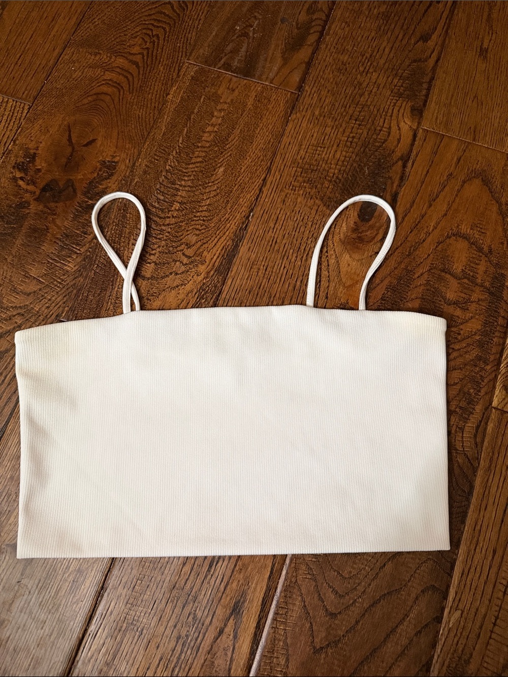 MONKL White Ribbed Spaghetti Strap Tube Top Size M